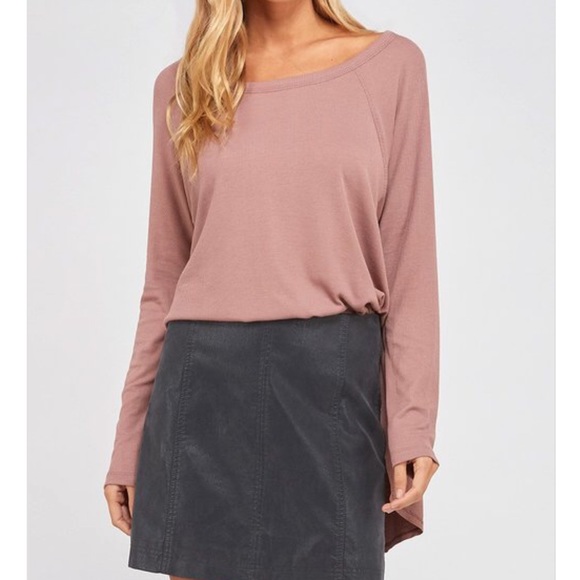 Gray Ribbed essential top - Picture 6 of 8